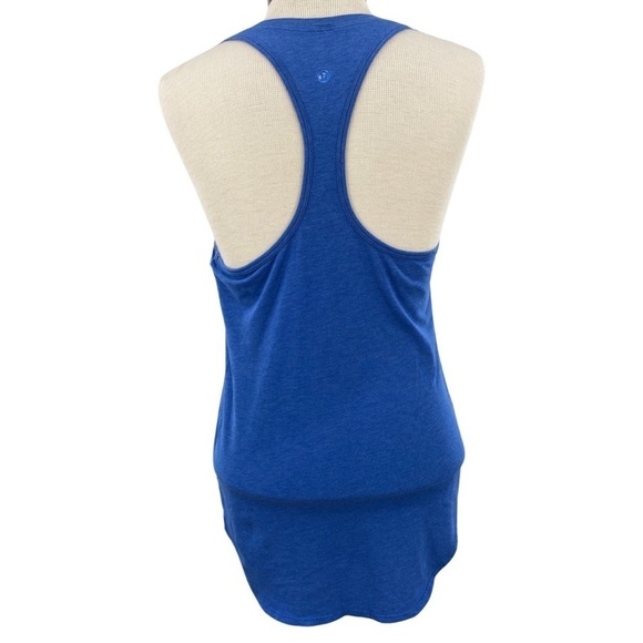 Lululemon Women’s Racerback Blue Cotton Tank Top Front Pocket Size Small - Picture 3 of 6
